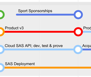 Roadmap Template Projects The Projects area of the Roadmap Template shows the duration and delivery points of the projects