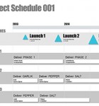 Project Schedule - Stylish Plan format 1 The Project Schedule template has a selection of stylish schedule formats using infographics
