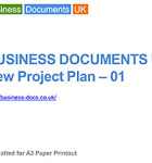 Cover of the New Project Plan Powerpoint Template The New Project Plan provides a full project presentation deck.