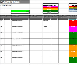 Excel RAID Log & Dashboard Template