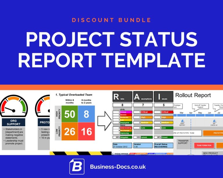 Project Status Report Template - all presentation formats in a Bundle