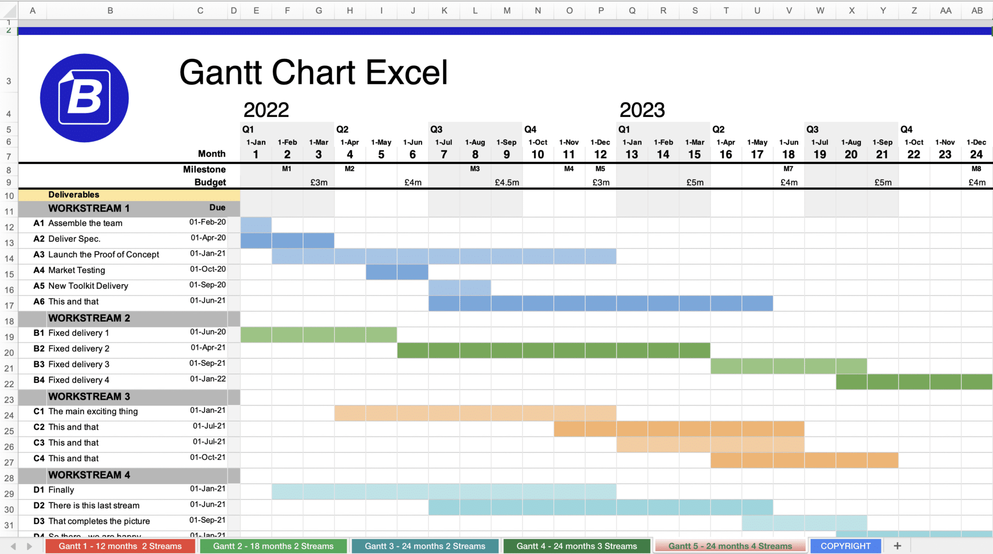 free excel gantt chart template download