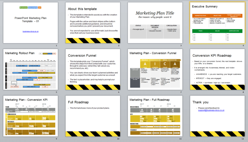 Powerpoint Marketing Plan Template Slides